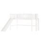 White Twin Traditional Manufactured Wood and Solid Wood Bunk Bed