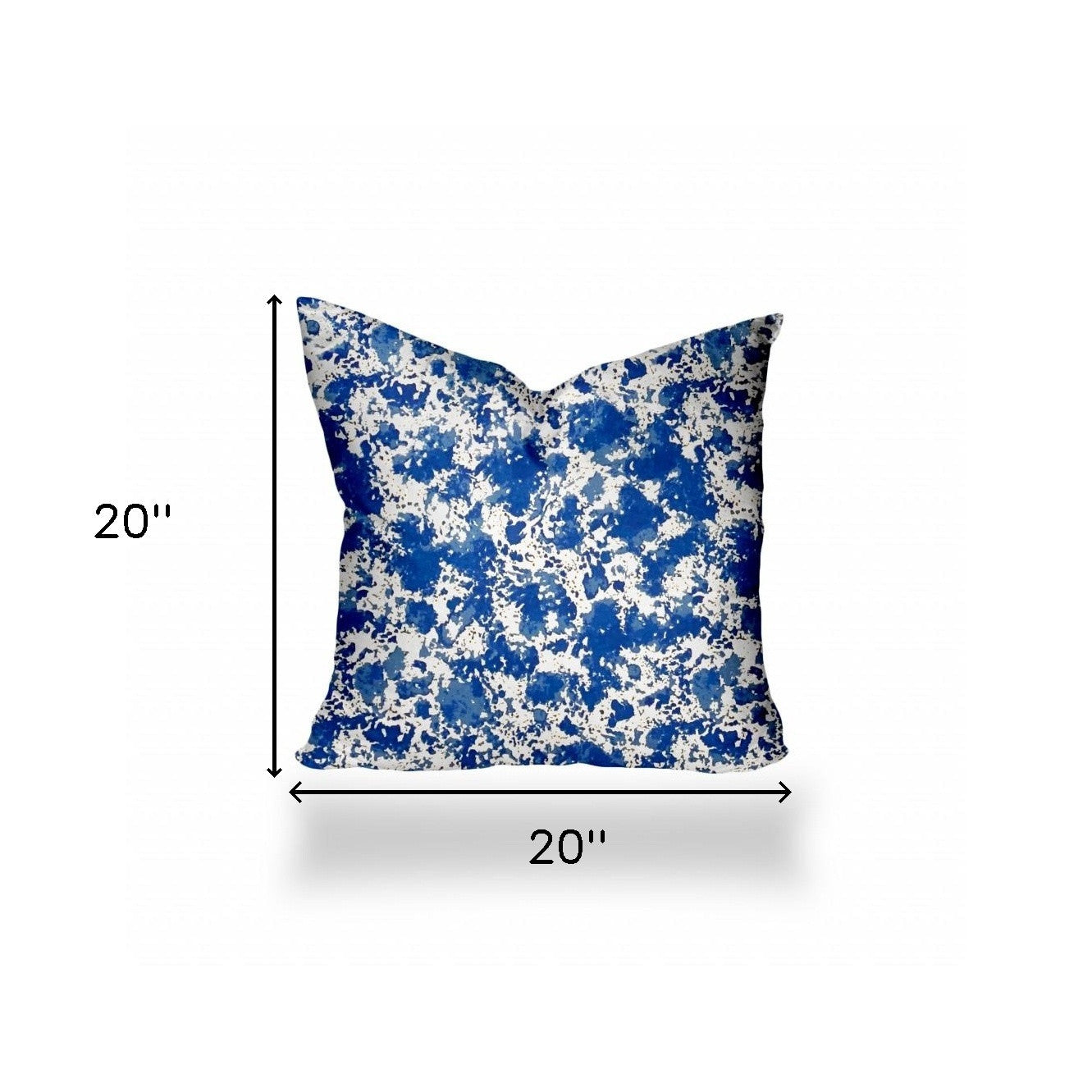 12" X 16" Blue And White Crab Enveloped Lumbar Indoor Outdoor Pillow Cover