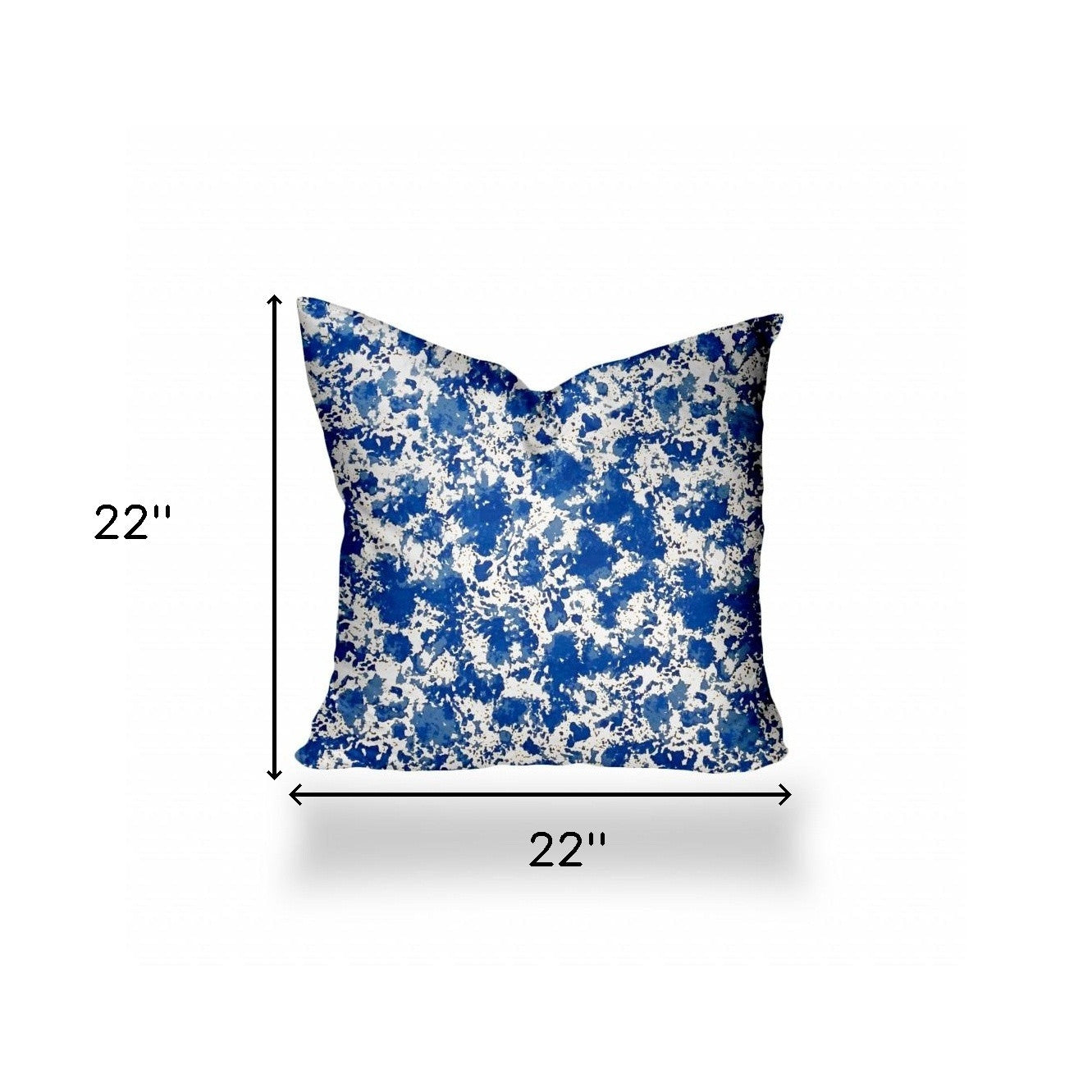 12" X 16" Blue And White Crab Enveloped Lumbar Indoor Outdoor Pillow Cover