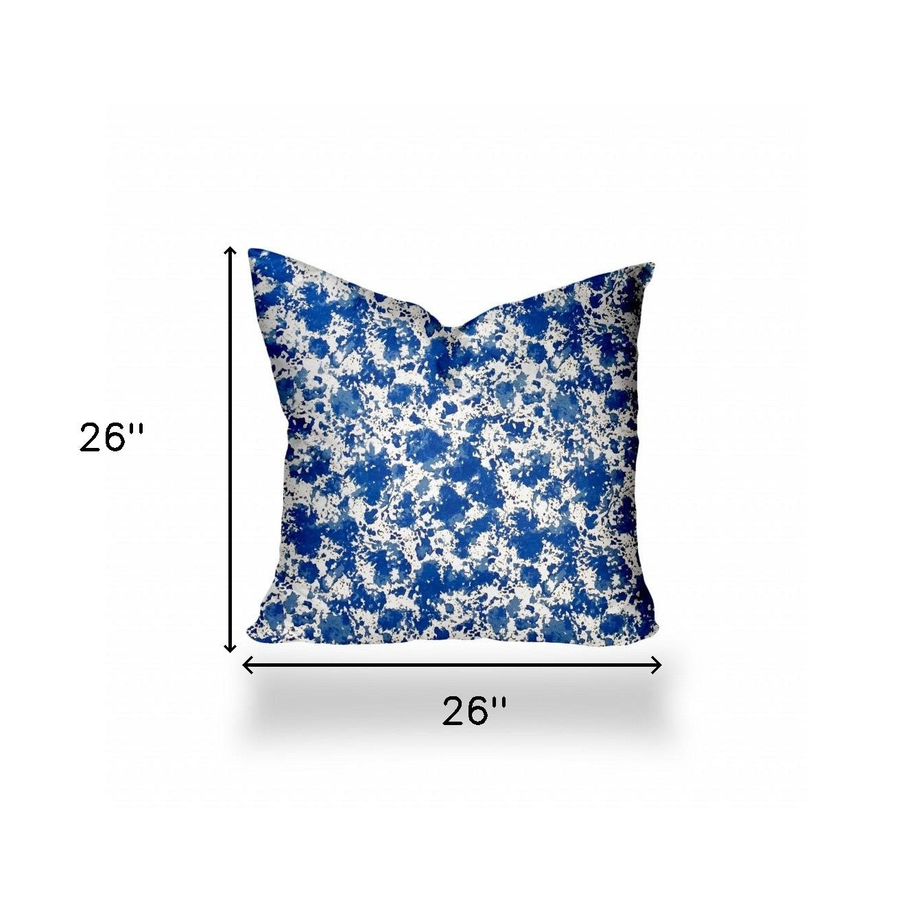 12" X 16" Blue And White Crab Enveloped Lumbar Indoor Outdoor Pillow Cover