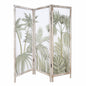 Earthy Opaque Palms Three Panel Room Divider Screen