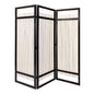 Light and Dark Rattan Three Panel Room Divider Screen