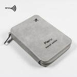 Load image into Gallery viewer, Zipper Passport Holder Multi-functional RFID Anti-theft Swiping Outbound Travel Storage Bag
