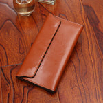 Load image into Gallery viewer, Leather Buckle Simple Business Cowhide Thin Wallet Card
