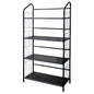 Black Four Shelf Metal Standing Book Shelf