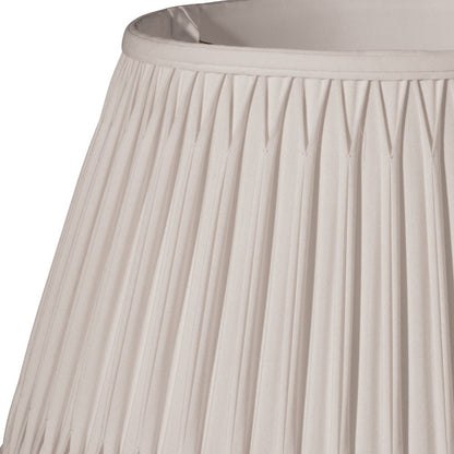 18" Cream Shallow Drum Smocked Shantung Lampshade