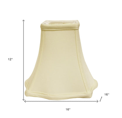 16" Ivory Premium Square No Slub Lampshade