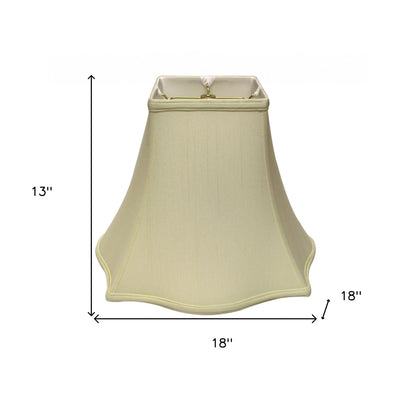 18" Ivory Premium Square Monay Shantung Lampshade