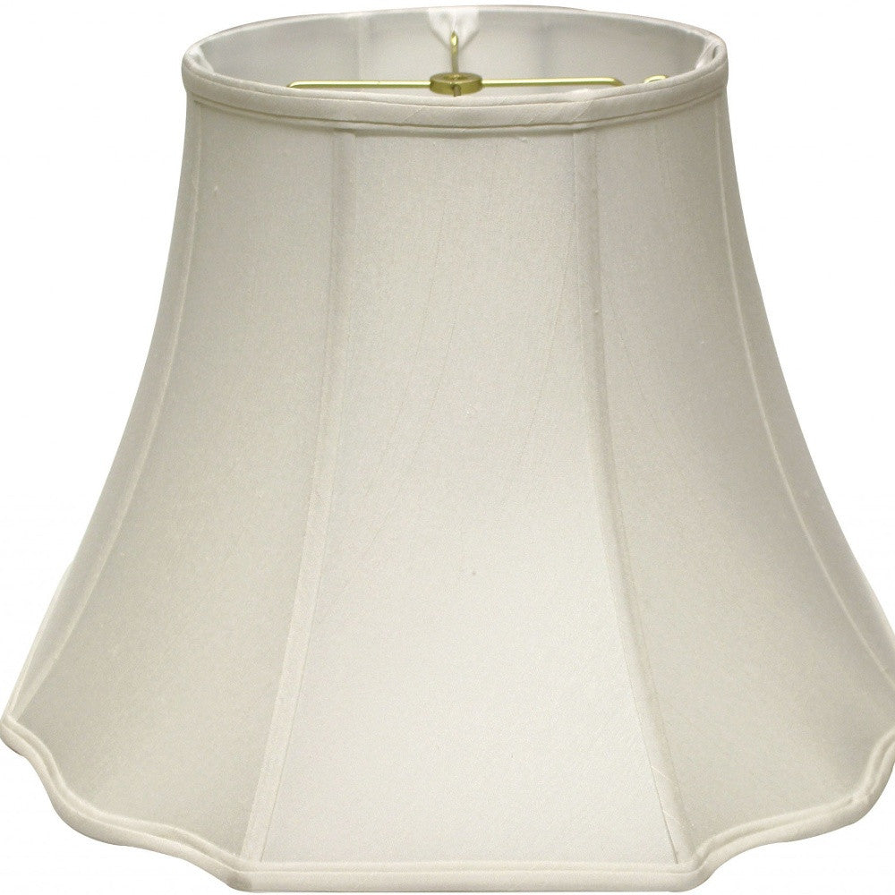 16" White Octagon Monay Shantung Lampshade