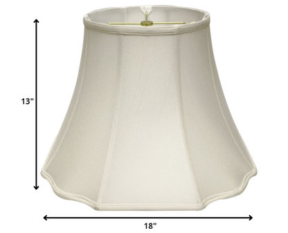 18" White Octagon Monay Shantung Lampshade