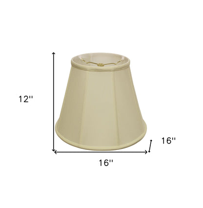 16" Ivory Slanted Empire Monay Shantung Lampshade