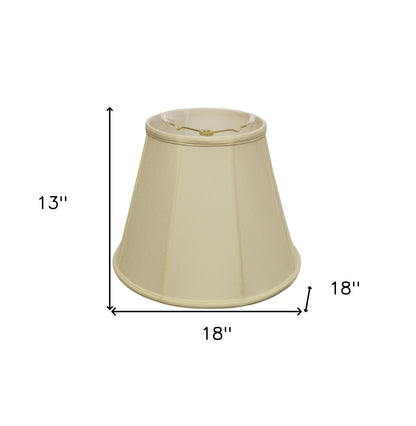 18" Ivory Slanted Empire Monay Shantung Lampshade