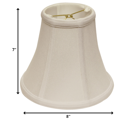 8" Snow Premium Bell No Slub Lampshade