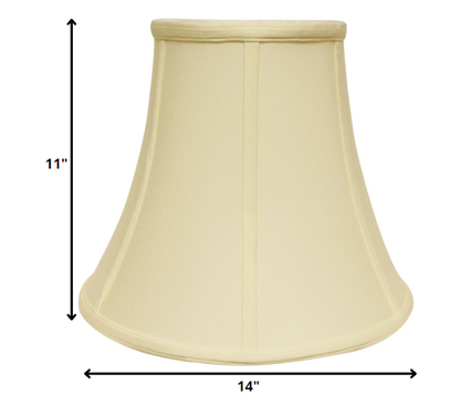 14" Ivory Premium Bell No Slub Lampshade