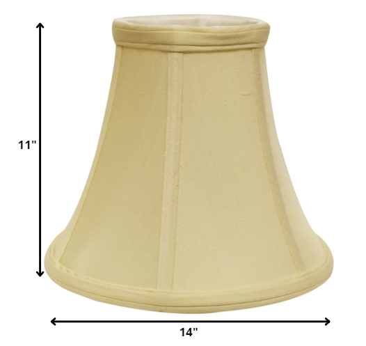 14" Antique White Premium Bell Monay Shantung Lampshade