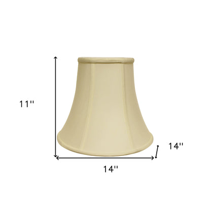 14" Ivory Premium Bell Monay Shantung Lampshade