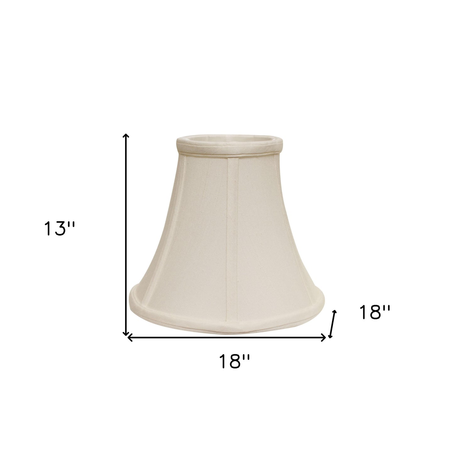 18" White Premium Bell Monay Shantung Lampshade