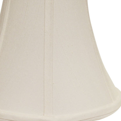 18" White Premium Bell Monay Shantung Lampshade