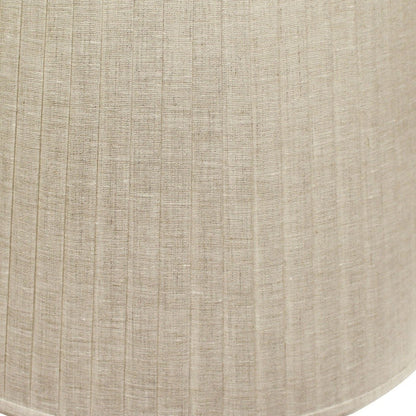 20" Cream Linen Lampshade with Side Pleats