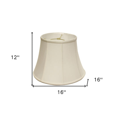 16" White Altered Bell Monay Shantung Lampshade