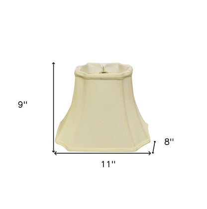 11" Ivory Inverted Rectangle Shantung Lampshade