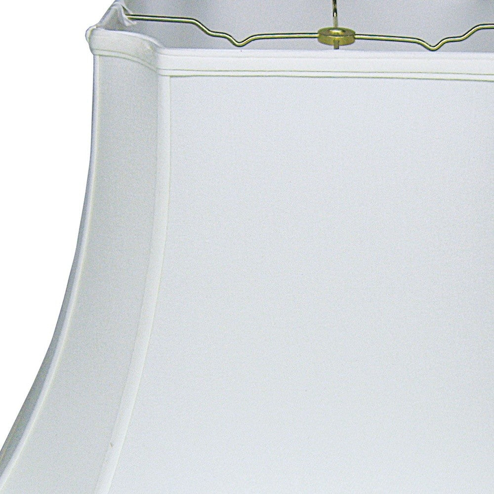 15" Snow Inverted Rectangle Shantung Lampshade