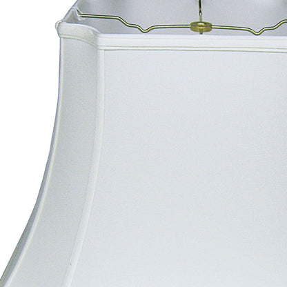 19" Snow Inverted Rectangle Shantung Lampshade