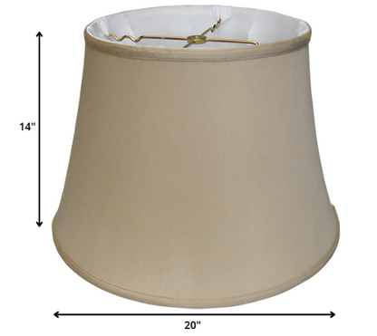 20" Greige Sloped Euro Bell Pongee Shantung Lampshade