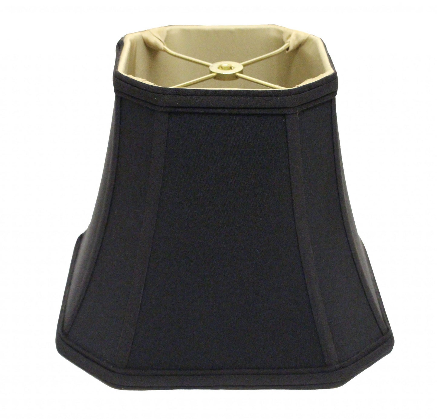 12" Black with Bronze Lining Slanted Square Bell No Slub Lampshade