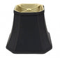 16" Black with Bronze Lining Slanted Square Bell No Slub Lampshade