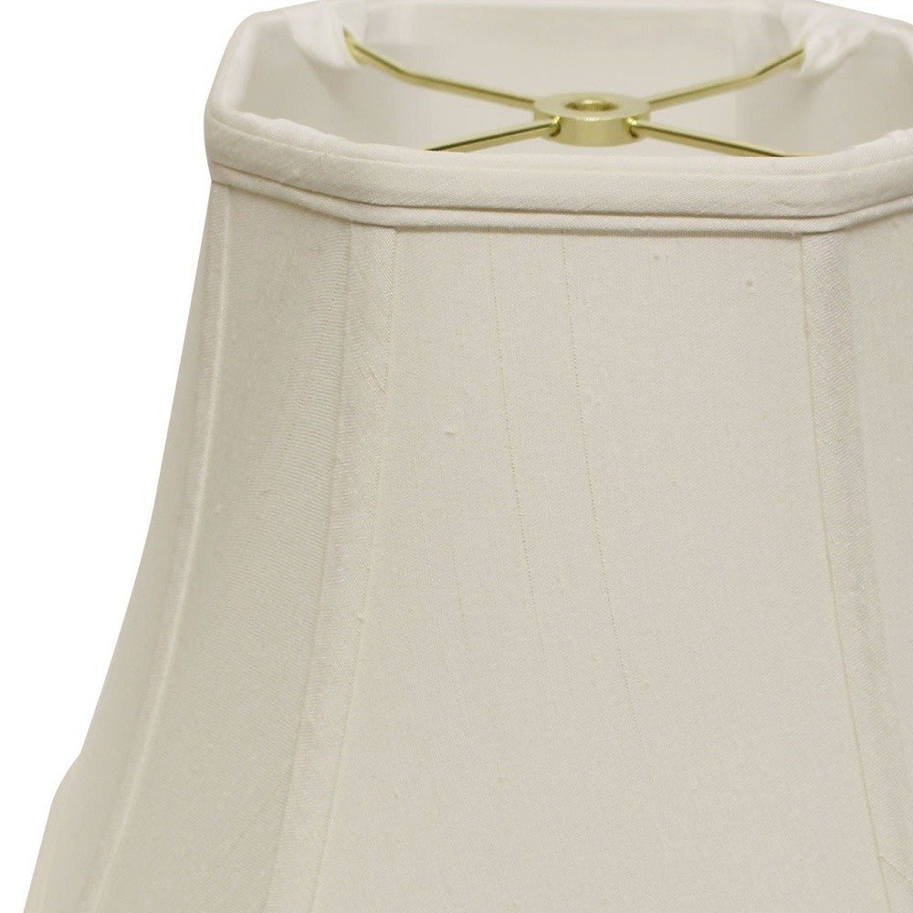 18" White Slanted Square Bell Monay Shantung Lampshade