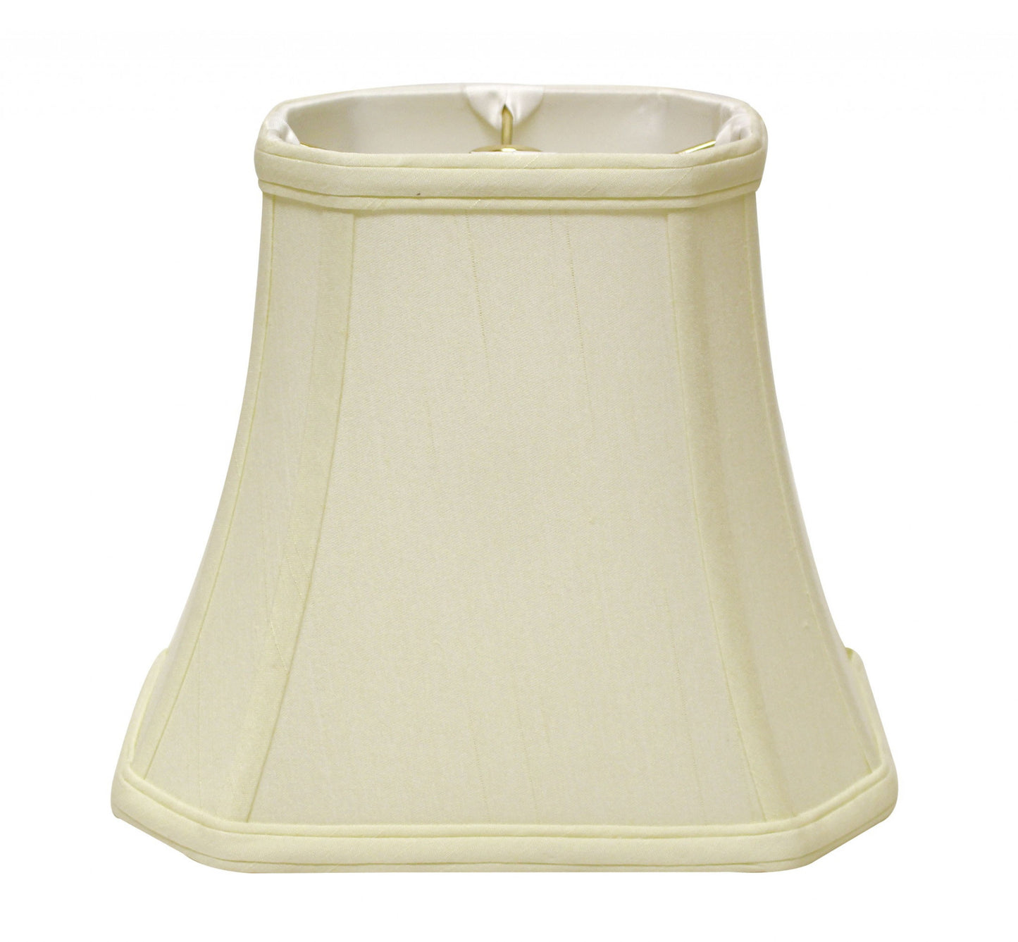 12" Ivory Slanted Rectangle Bell Monay Shantung Lampshade