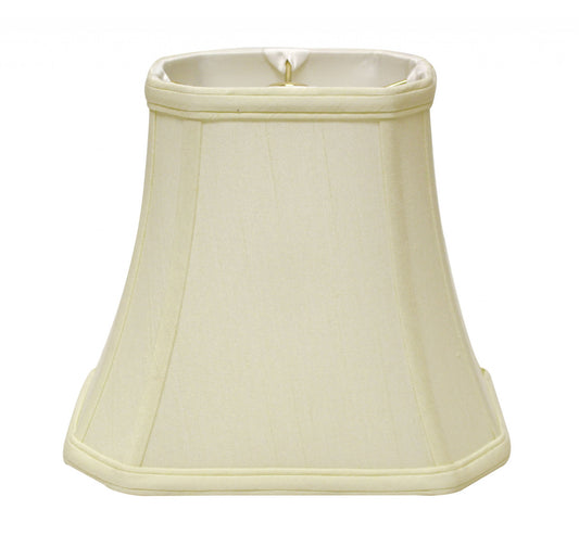 14" Ivory Slanted Rectangle Bell Monay Shantung Lampshade