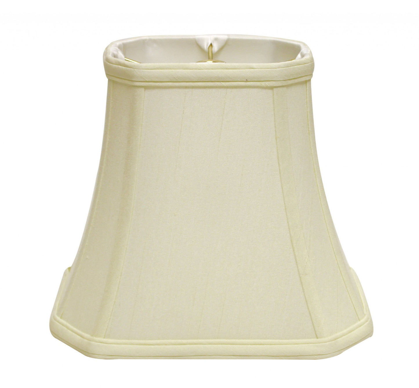 14" Ivory Slanted Rectangle Bell Monay Shantung Lampshade