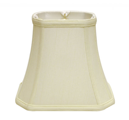 14" Ivory Slanted Rectangle Bell Monay Shantung Lampshade