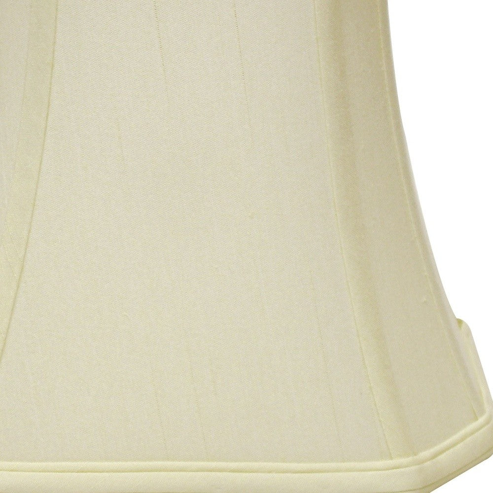 16" Ivory Slanted Rectangle Bell Monay Shantung Lampshade