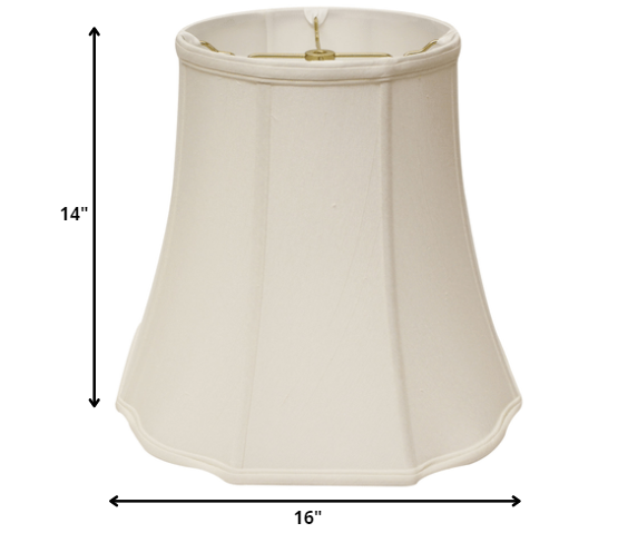 16" White Premium Octagon Monay Shantung Lampshade