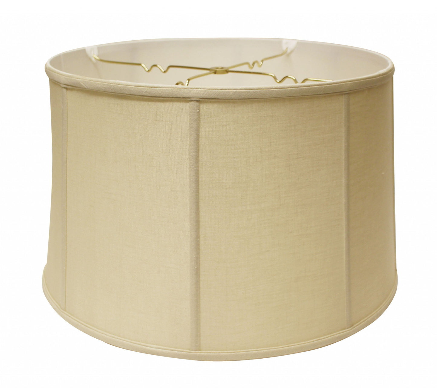 15" Pale Brown Throwback Drum Linen Lampshade