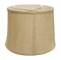 17" Golden Fiber Throwback Drum Burlap Lampshade