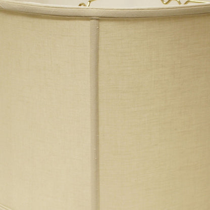 17" Pale Brown Throwback Drum Linen Lampshade