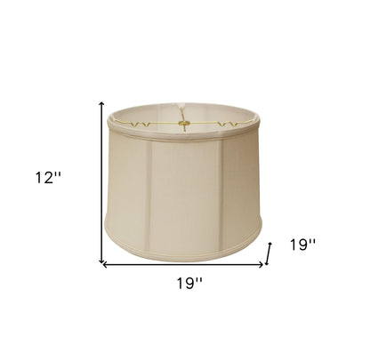 19" Off White Throwback Drum Linen Lampshade