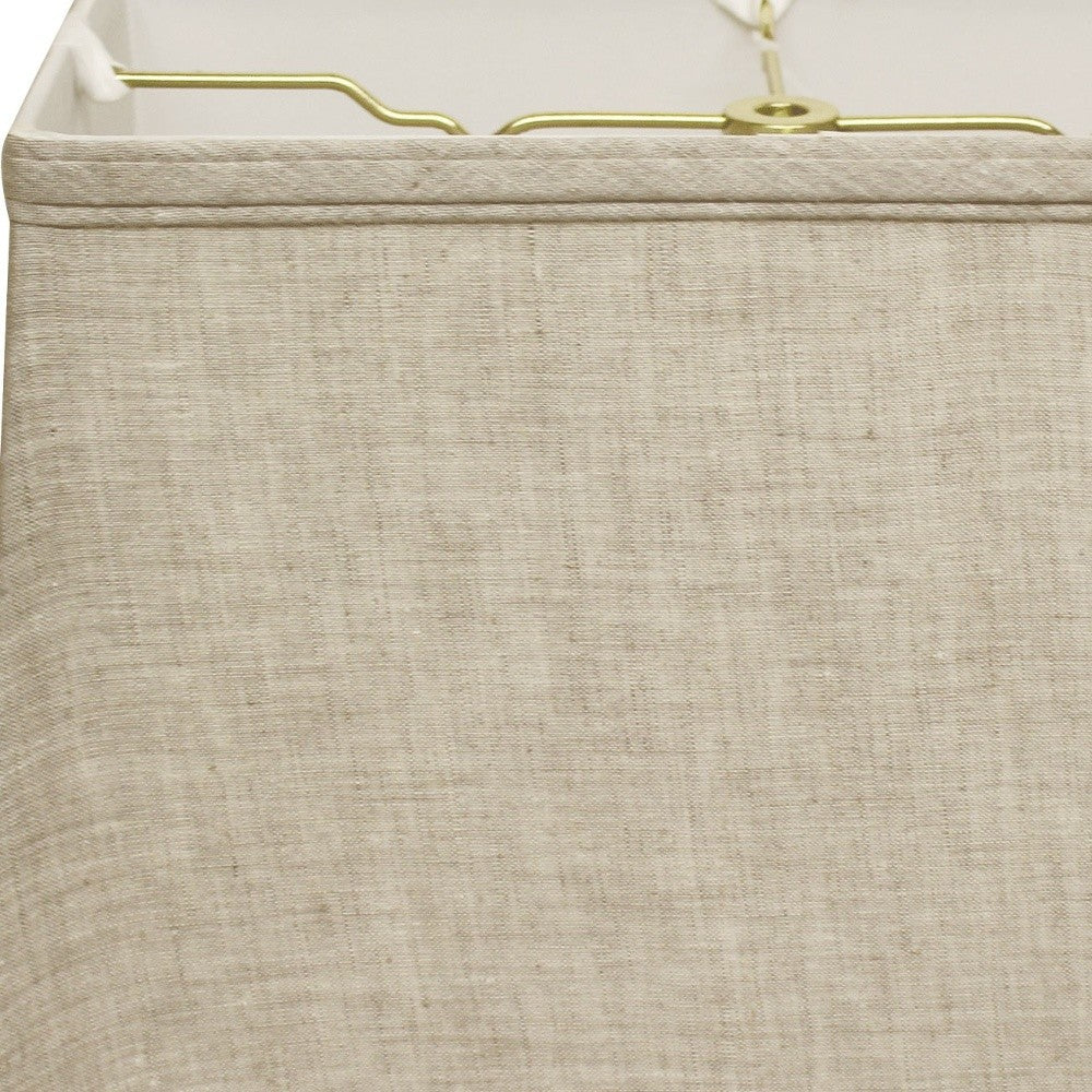 14" Cream Throwback Rectangle Linen Lampshade