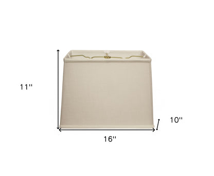 16" Off White Throwback Rectangle Linen Lampshade