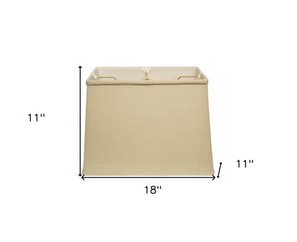 18" Pale Brown Throwback Rectangle Linen Lampshade