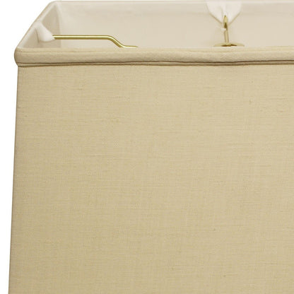 18" Pale Brown Throwback Rectangle Linen Lampshade