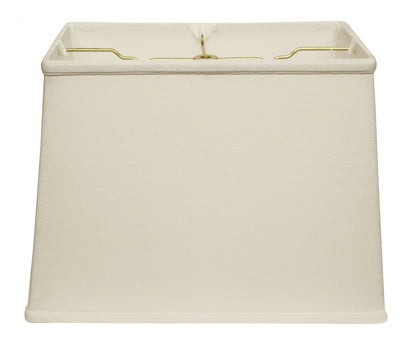 18" White Throwback Rectangle Linen Lampshade