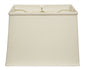 18" White Throwback Rectangle Linen Lampshade