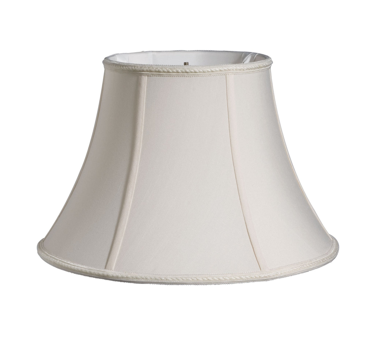 12" Cream Slanted Bell Shantung Lampshade