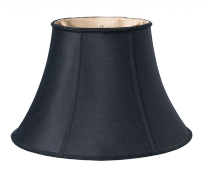 12" Black Slanted Bell Shantung Lampshade