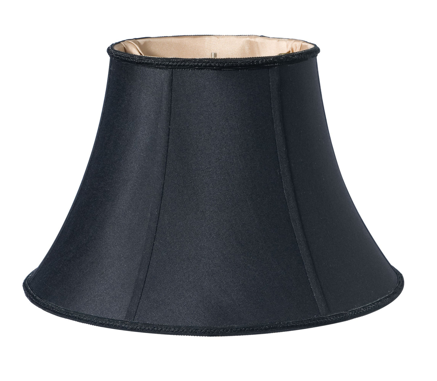 14" Black Slanted Bell Shantung Lampshade